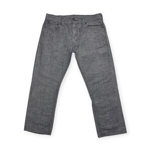 Levis Strauss 511 Jeans Size 34x26 (altered) Skinny Gray 100% Cotton Black Label